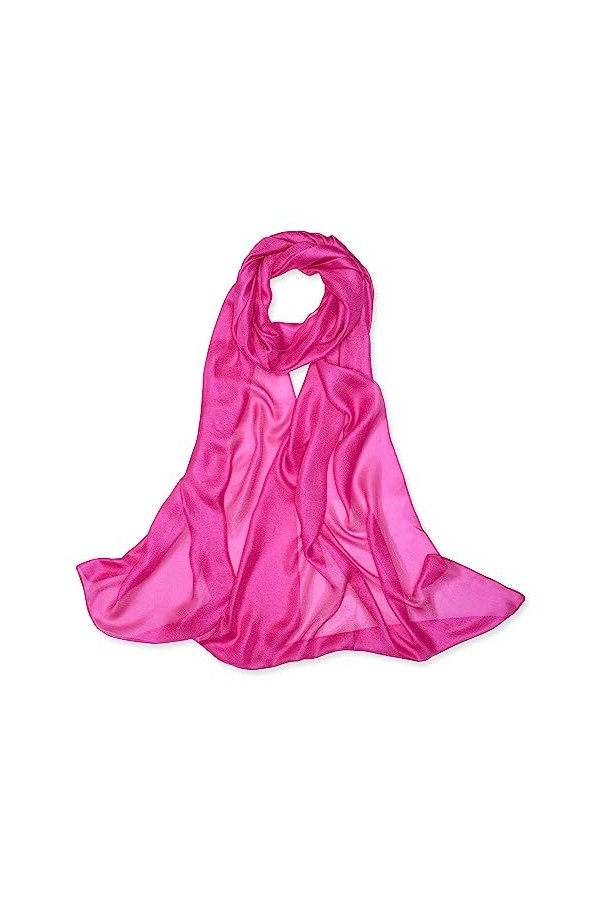 Bolerose Métal Étincelle Mariée Mariage Sortie Soirée Chale Pashmina Portefeuille Rouge vin, 70CM X 230CM 