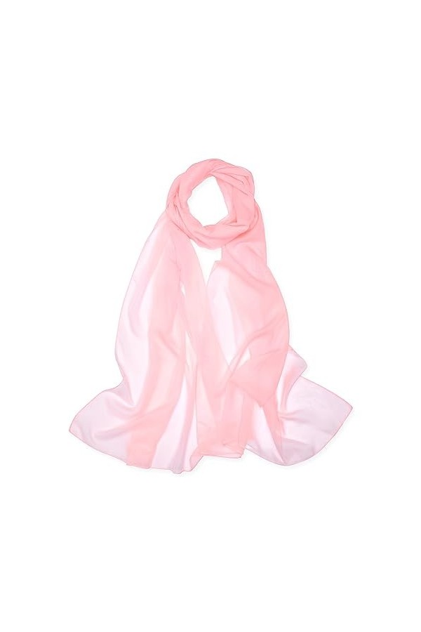 Bolerose Satin Soyeuse Mariée Mariage Sortie Soirée Chale Pashmina Portefeuille Rose clair, 60CM X 240CM 