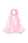 Bolerose Satin Soyeuse Mariée Mariage Sortie Soirée Chale Pashmina Portefeuille Rose clair, 60CM X 240CM 