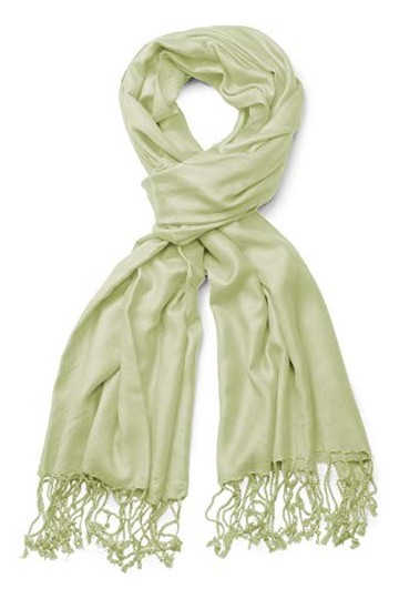 styleBREAKER Châle doux, étole à franges dans différentes couleurs, unisexe 01012035, couleur:Tilleul