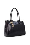 Catwalk Collection Handbags - Cuir Véritable - Grand Sac à Main/Sac porté épaule/Cabas/Tote - Femme - KENSINGTON - Noir