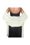 PIOYMEYA Echarpe Chale Ivoire Femme Hiver Grosse Écharpe Foulards Pashmina Etole Mariage