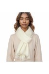 PIOYMEYA Echarpe Chale Ivoire Femme Hiver Grosse Écharpe Foulards Pashmina Etole Mariage