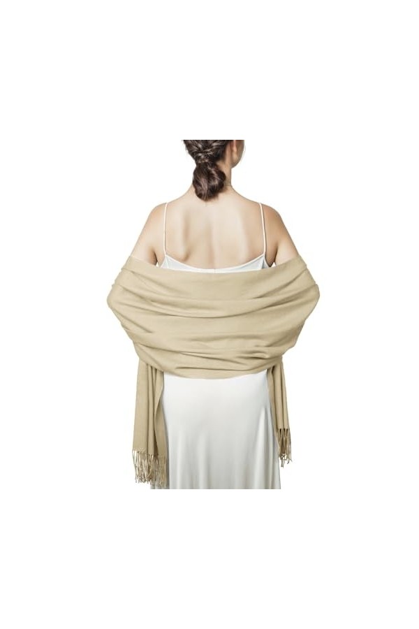 PIOYMEYA Chale Noir Femme Hiver Chaud Etole Mariage Echarpe Foulard Grosse Echarpes Foulards Châle Pashmina