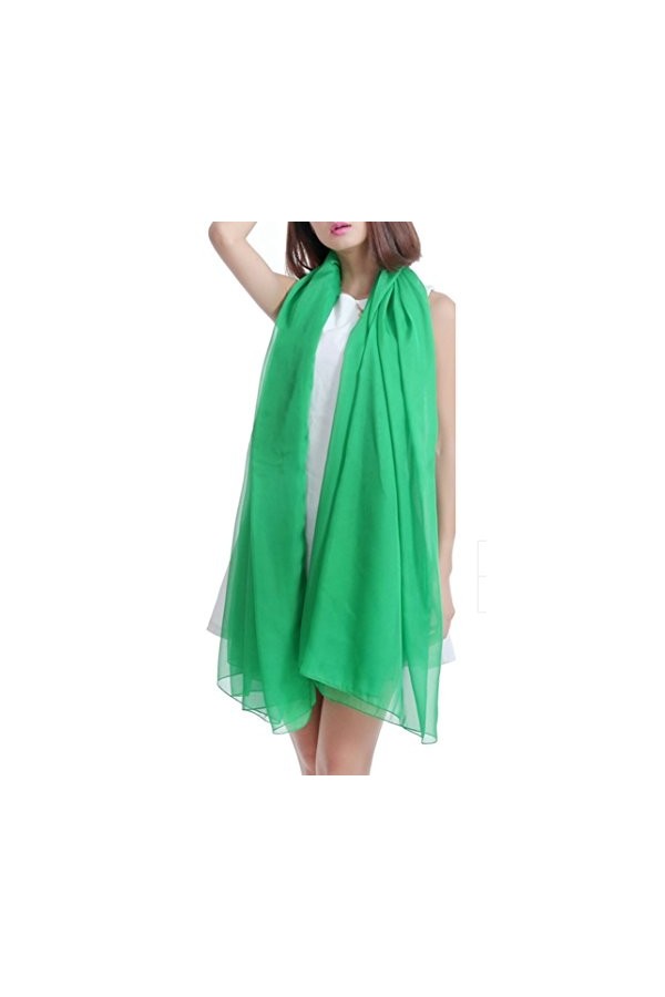 HBH SC-01 Étole en mousseline en différentes couleurs, mode de mariée - Ecru - Taille Unique