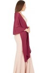 BlackButterfly Etole Châle Wrap En Mousseline De Soie Pour Mariage, Bal De Promo, Soirée Bordeau, Taille unique 