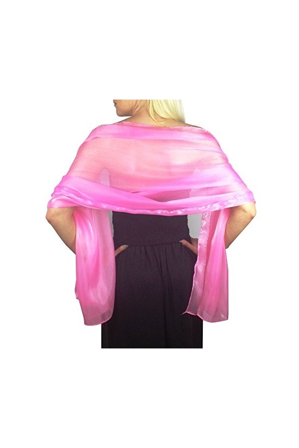 Central Chic Belle écharpe pashmina de châle soyeux et brillant pour les mariages, demoiselles d’honneur, mariée, fêtes, invi