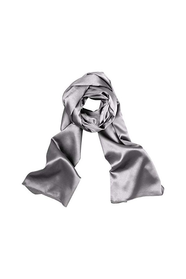 Bolerose Etole Châle Wrap en satin pour mariage, bal de promo, soirée Argent, Taille unique 