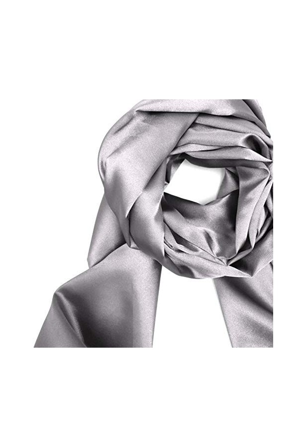 Bolerose Etole Châle Wrap en satin pour mariage, bal de promo, soirée Argent, Taille unique 
