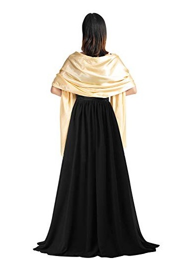YAOMEI Femme Echarpe Châles Foulards Satin, Etoles écharpe Fichus de tête Les mariages Mariée Bridemaids Tenue de soirée Fête