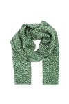 Foulard Femme Fleuri Vert et Doré 50% Coton et Viscose - Foulard Mariage Liberty et Brillant Léger Long et Rectangulaire 180c