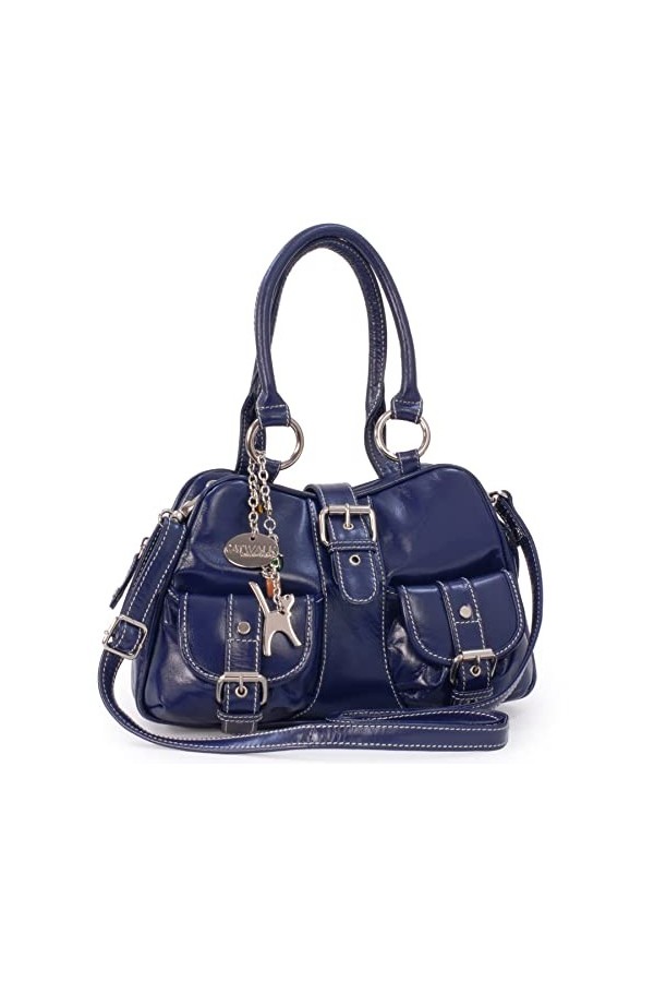 Catwalk Collection Handbags - Cuir Véritable - Sac à Main/Sac Porté Main avec Bandoulière réglable et détachable/Besace/Sac P