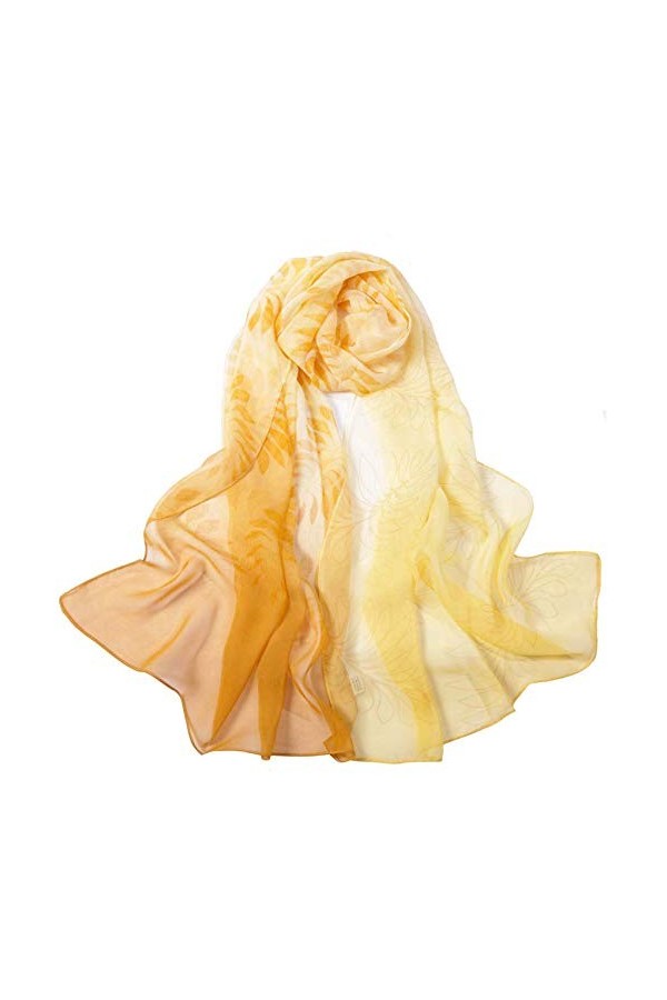 Acotavie Écharpe légère tendance pour femme - Motif floral, C08