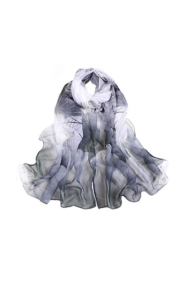 Acotavie Écharpe légère tendance pour femme - Motif floral, C08