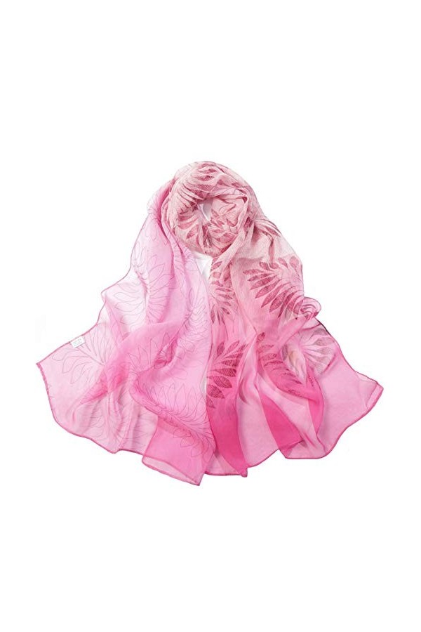 Acotavie Écharpe légère tendance pour femme - Motif floral, C08