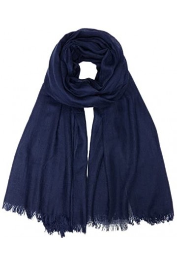 Foulard dété léger pour femme en gaze - 190 x 109 cm, Navy1., Large