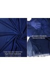 Foulard dété léger pour femme en gaze - 190 x 109 cm, Navy1., Large