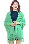 Shmily Girl Femme Élégantes Doubles Côtés Floral Pashmina sensation Wrap écharpe étole châle