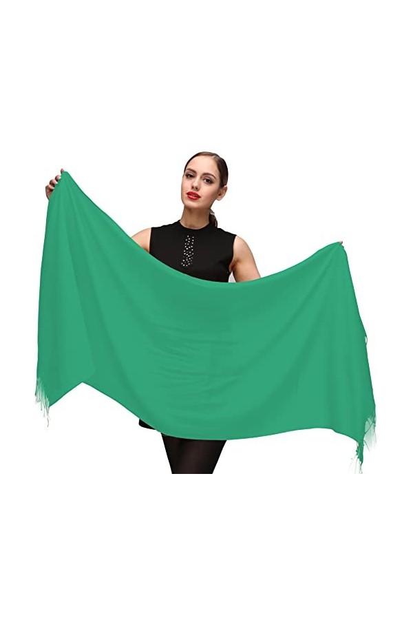 Shmily Girl Femme Élégantes Doubles Côtés Floral Pashmina sensation Wrap écharpe étole châle