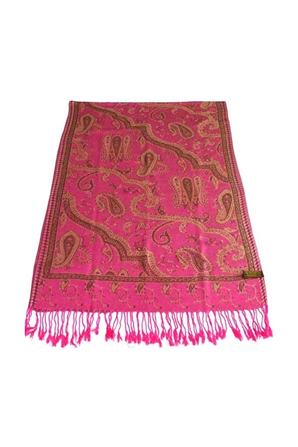 CJ Apparel Rose Kyelong Design 2 Ply Châle Secondes réversible écharpe étole Wrap Étole Pashmina