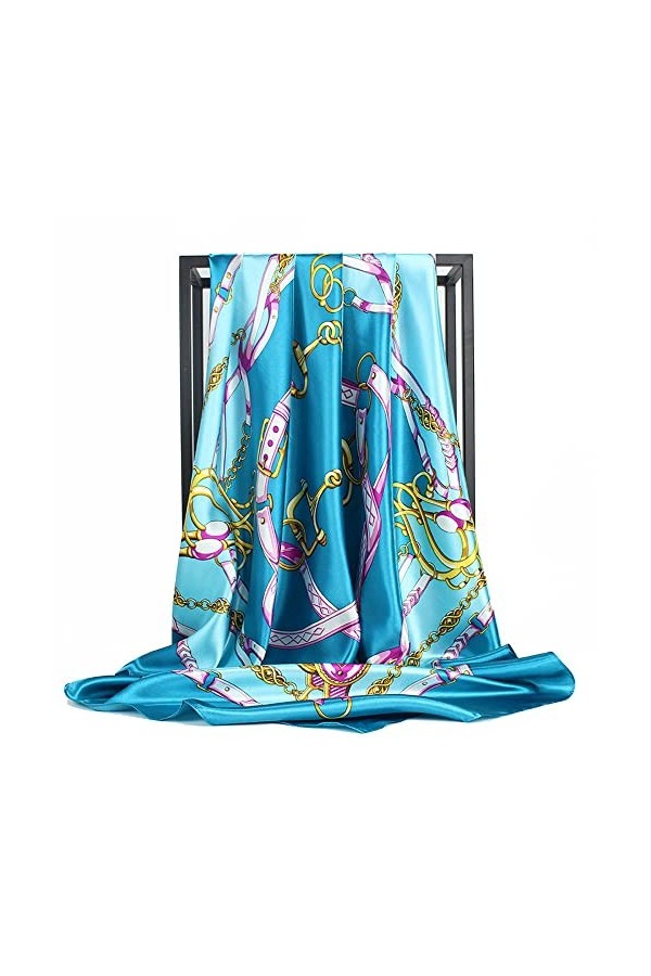 Bellette Femme Soie Fichus et foulards de tête en Soie Foulard Echarpe Bandana, Taille unique