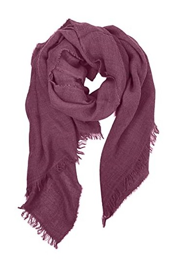 JOPHY & CO. Écharpe Étole Rectangulaire Mixte Laine & Viscose avec Franges, bordeaux, Taille Unique