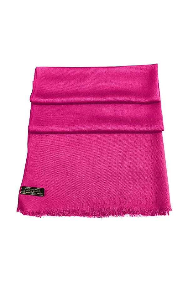 CJ Apparel Rose Pétant Echarpe Secondes en Châle Solide Couleur Unie Conception Wrap Étole Pashmina