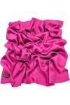 CJ Apparel Rose Pétant Echarpe Secondes en Châle Solide Couleur Unie Conception Wrap Étole Pashmina