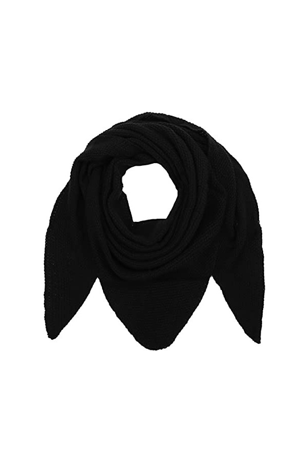 Ever Bloom Écharpe triangle en tricot doux pour femme - Écharpe en tricot léger - Pour femme et fille - Couleur unie - 195 x 