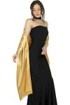 BlackButterfly Etole Châle Wrap en satin pour mariage, bal de promo, soirée Or, Taille unique 