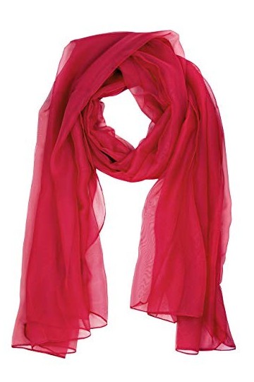 Bovari femme - echarpe en mousseline - châle dété – ultrafin - très doux - comme de la soie - taille XL Rouge 