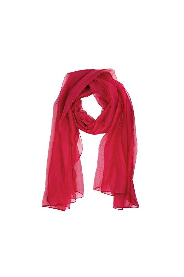 Bovari femme - echarpe en mousseline - châle dété – ultrafin - très doux - comme de la soie - taille XL Rouge
