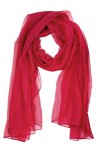 Bovari femme - echarpe en mousseline - châle dété – ultrafin - très doux - comme de la soie - taille XL Rouge 