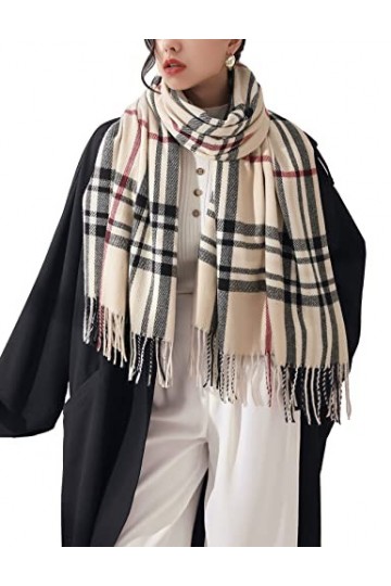 SEEKWISH Écharpe Femme Hiver Long Grand Châle Étole Épais Chaud Imitation Cachemire