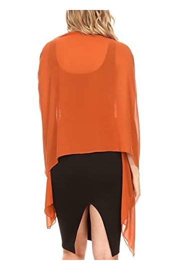 Sakkas 18225 - Jona Femmes Doux Transparent En Mousseline De Soie De Mariée Soirée De Mariage Écharpe Châle Wrap Stole - Roui