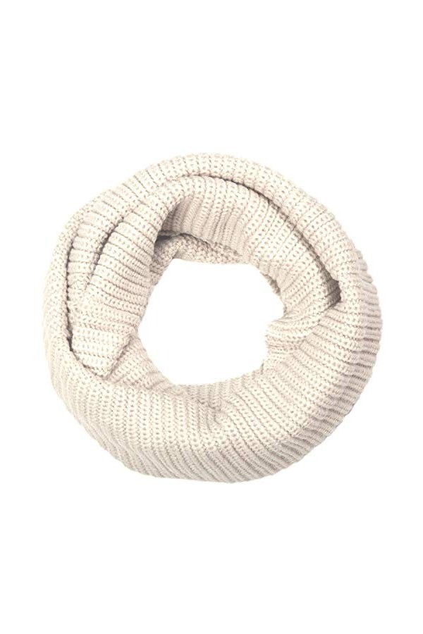 styleBREAKER écharpe fine maille, écharpe tube, écharpe bébé tricot, écharpe de boucle, unisexe 01018112, couleur:beige
