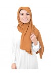 InEssence© Écharpe en jersey viscose marron citrouille épicée pour femme et fille Grande taille Hijab