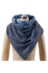 UMIPUBO Femmes Écharpe Triangle Hiver Châle Avec Bouton Chaud Enveloppe Douce Écharpes Foulard Imprimé Rétro Écharpe épaisse 