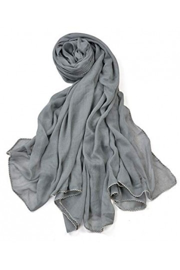 Etole écharpe XXL pour Femme Uni en viscose dans différents couleurs et tailles - gris - XXL