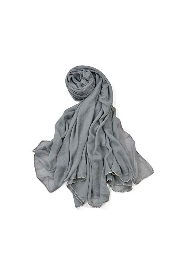 Etole écharpe XXL pour Femme Uni en viscose dans différents couleurs et tailles - gris - XXL