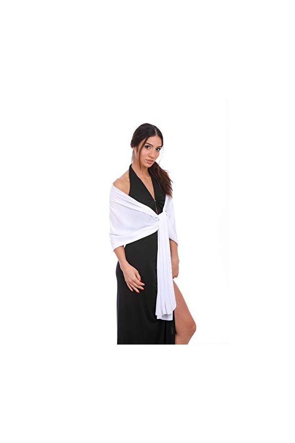 Sara Sabella Double Georgette Scarf Stole Bolero Idéal Écharpe Pour Robe De Soirée Robe Dété Pour Cérémonie Mariage Été Prin