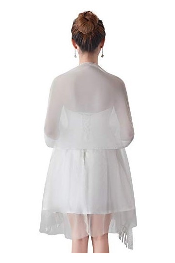 YAOMEI Femme Echarpe Châles Foulards, Broderie Etoles écharpe Fichus de tête Les mariages Mariée Bridemaids Tenue de soirée F