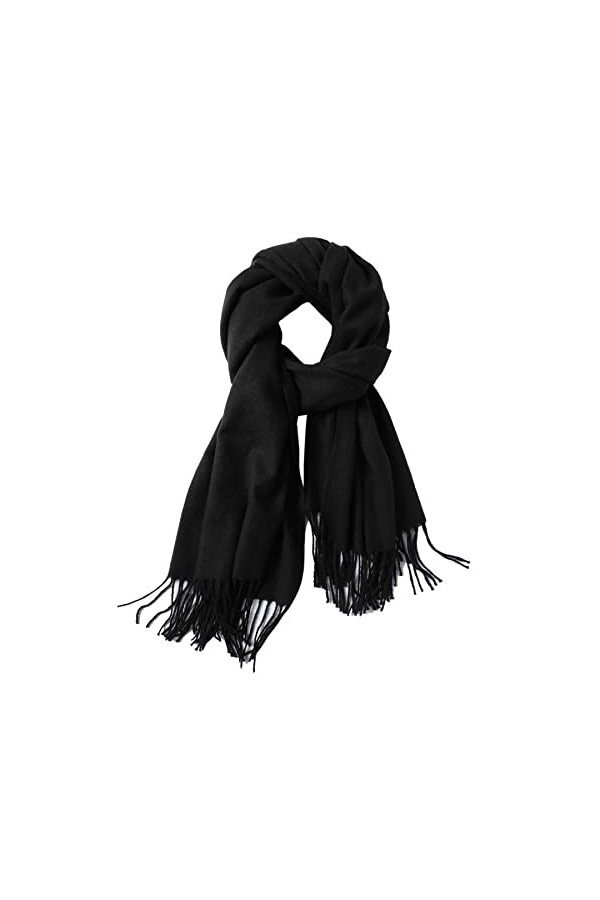 Écharpe longue à franges pour femme - Sensation cachemire, camel, taille unique