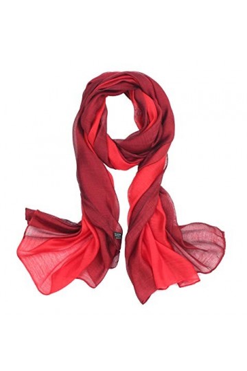 Sawekin Foulard pour femme - Écharpe dété - Dégradé de couleur - Pour robe de soirée - Fête de mariage - Écharpe en soie - É