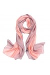 Sawekin Foulard pour femme - Écharpe dété - Dégradé de couleur - Pour robe de soirée - Fête de mariage - Écharpe en soie - É