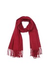 ZLYC Foulard dhiver chaud en cachemire pour femme, Bordeaux uni, Large