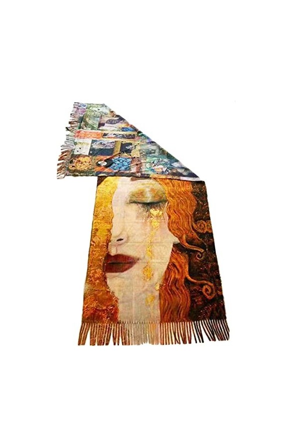 Toocool Klimt Van Gogh Kandinsky Monet écharpe foulard châle A001 unisexe, W-9095 Larmes Freya, Taille unique
