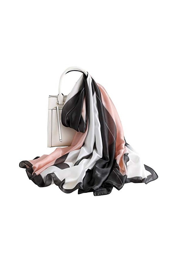 Leisofter Femme Foulard Grande Echarpe Châle Ultra-Léger Respirant Elégant 90 * 180CM