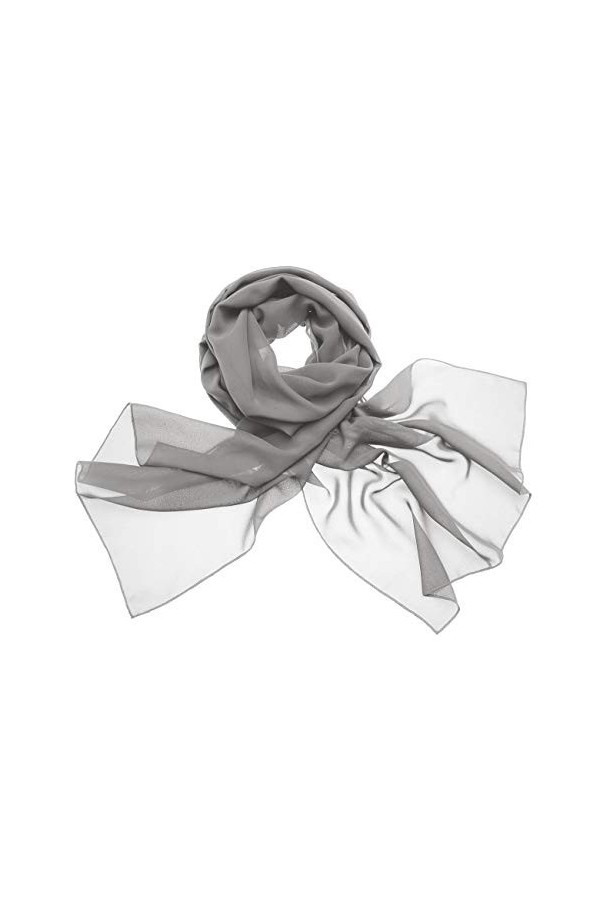 Dresstells, Femme pashmina châle écharpe étole en mousseline polyester printemps/été,Argenté,200cm×75cm