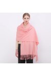 RIIQIICHY Femmes Écharpe Pashmina Châles Etole Cachemire Laine Hiver Longues Grande Chauds Écharpes corail